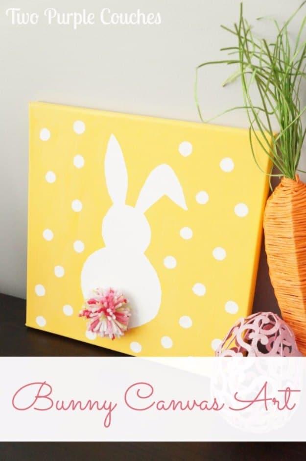 Easter Bunny Canvas Art, one of the best easter decoration ideas on this list and one of the more clever picks on this list