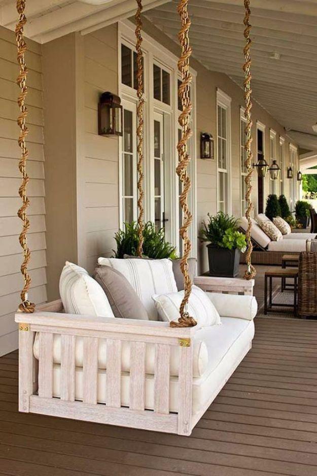 Hanging Porch Swing, low key enough for a solo evening in and a charm that beats anything from a catalog