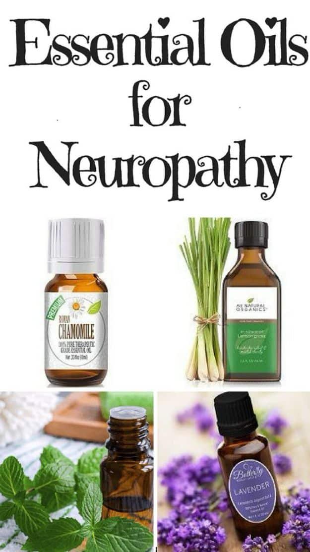 DIY Essential Oil Recipes and Ideas - Essential Oils for Neuropathy - Cool Recipes, Crafts and Home Decor to Make With Essential Oil - Diffuser Projects, Roll On Prodicts for Skin