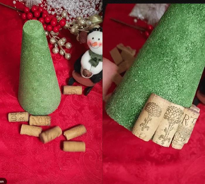 Materials for Wine Cork Christmas Tree