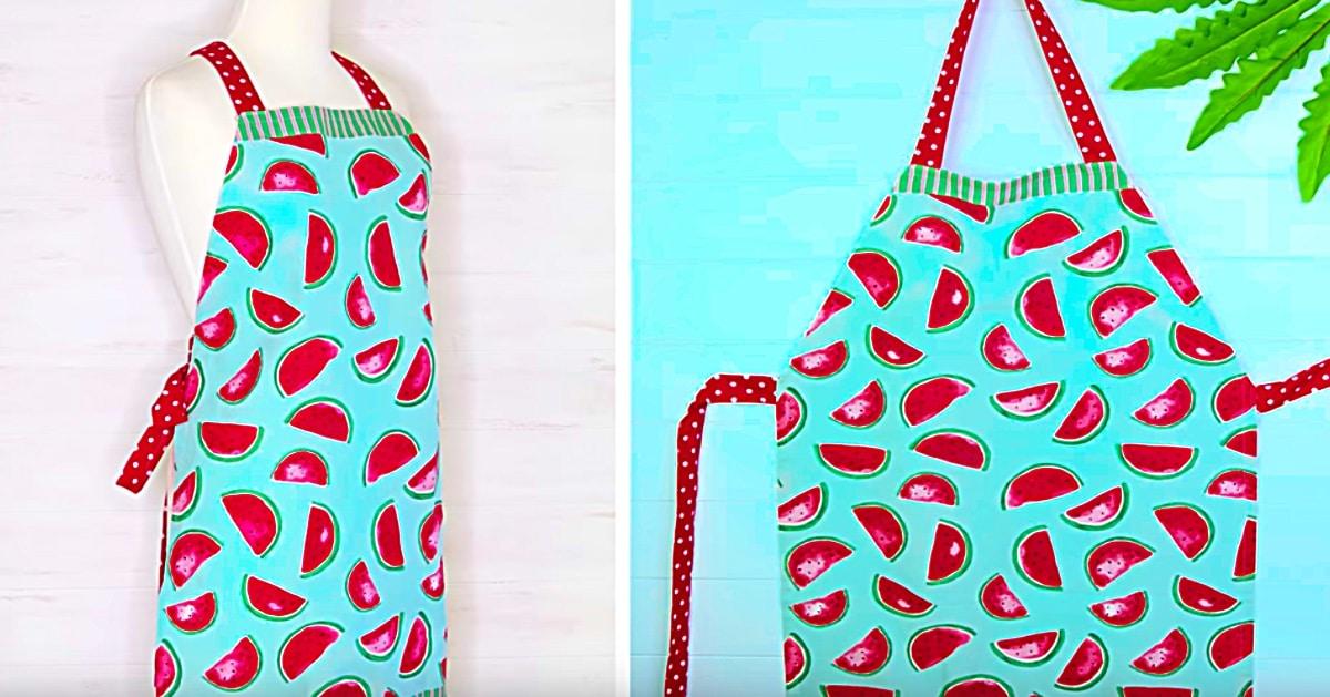 Learn To Sew A DIY Tea Towel Apron