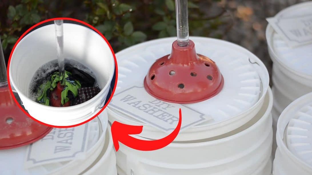 How To Make A DIY Washing Machine Using Buckets