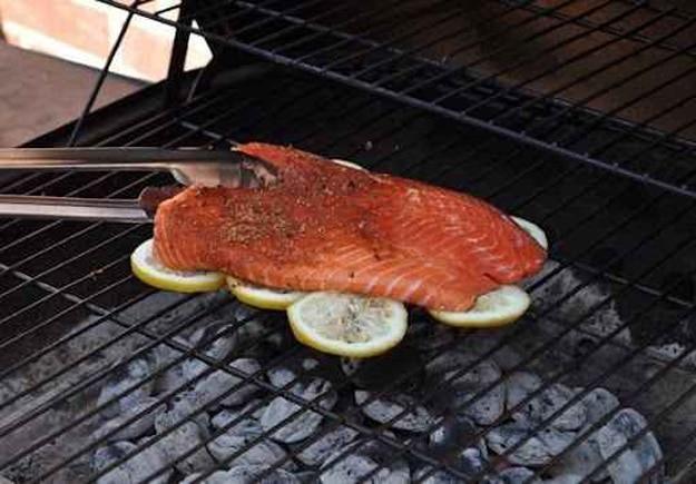 Grill Fish on Lemons to Prevent Sticking, a kitchen hack worth passing along and an idea worth saving for later