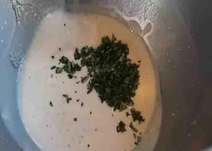 Making the rosemary and honey dinner roll dough