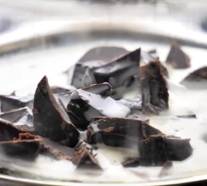 Make a chocolate mousse recipe using only two ingredients
