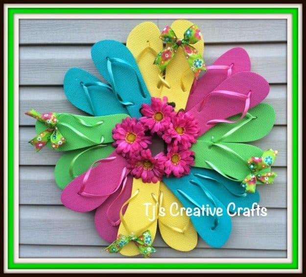 DIY Flip Flop Wreath, a thoughtful touch that elevates the whole look and a simple upgrade almost anyone can try