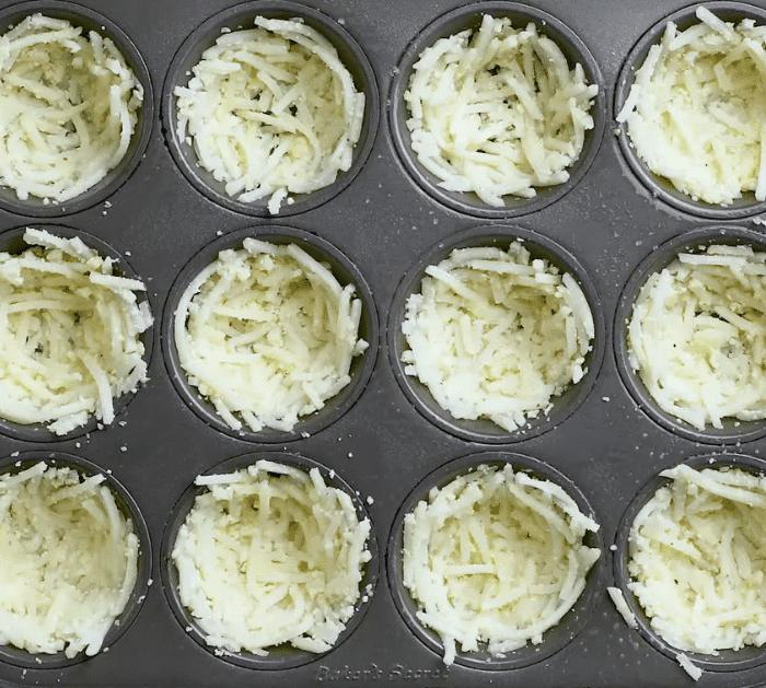 How to Make Scrambled Egg Hash Brown Cups