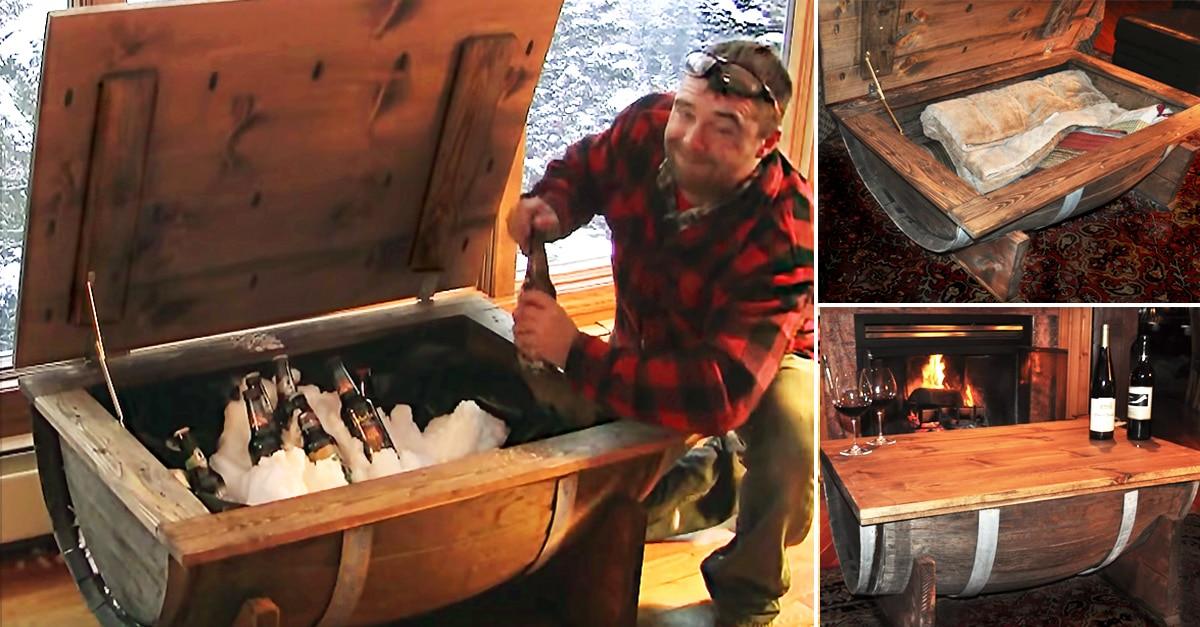 Whether You’re Storing Beer or Blankets, You’re Gonna Fall In Love With This DIY Coffee Table