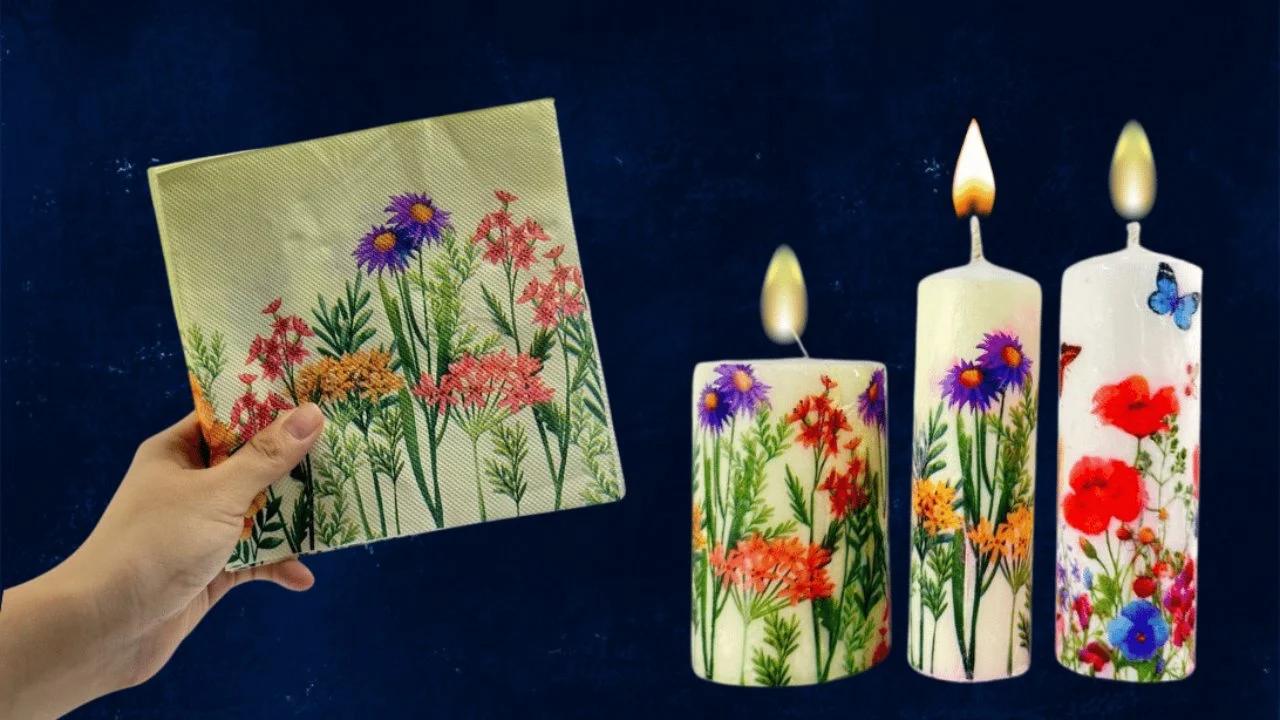 Easy DIY Napkin Paper Candle