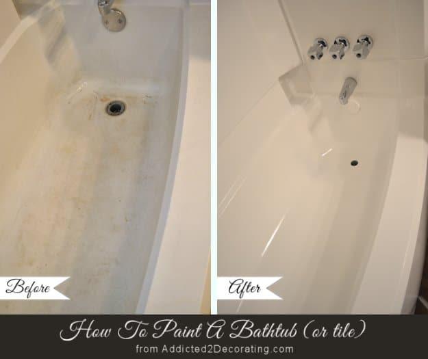 Paint Your Bathtub, a weekend renovation hack, speedy enough to squeeze in before walking out the door