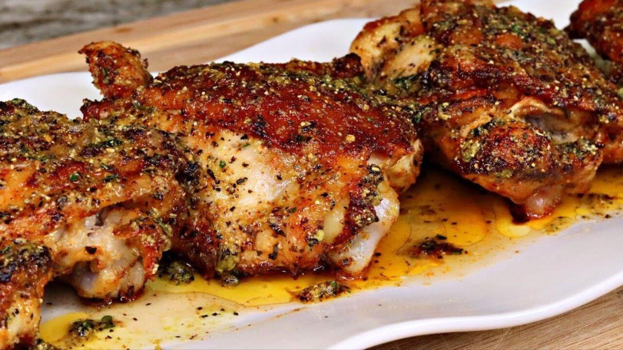 Air-Fried Lemon Pepper Chicken Thighs