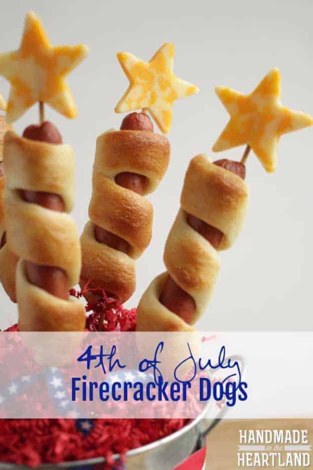 Best 4th of July Recipes and Backyard BBQ ideas - Firecracker Hot Dogs at #fourthofjuly