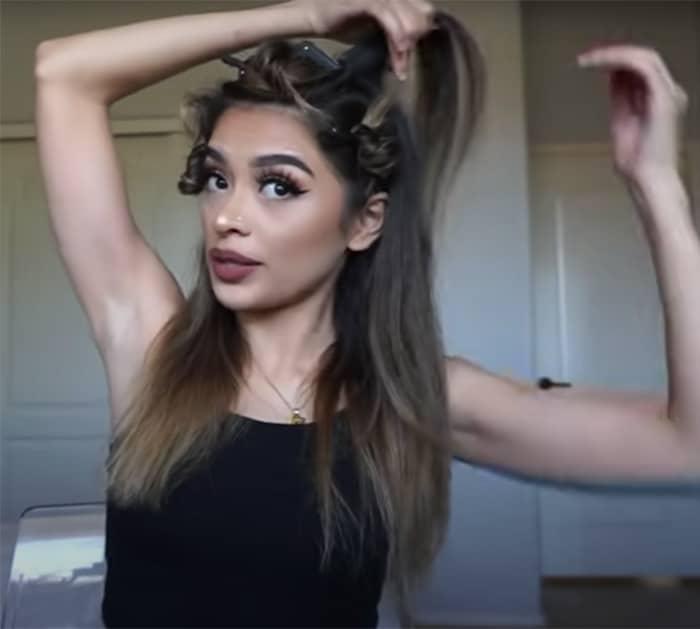 use rollers to get blowout hairstyle