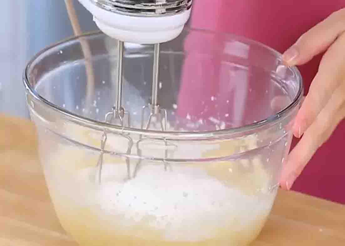 Mixing the ingredients for the apple cinnamon swirl loaf recipe