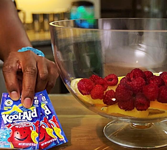 New Year's Eve Blue Kool-Aid Jungle Juice Punch with Everclear
