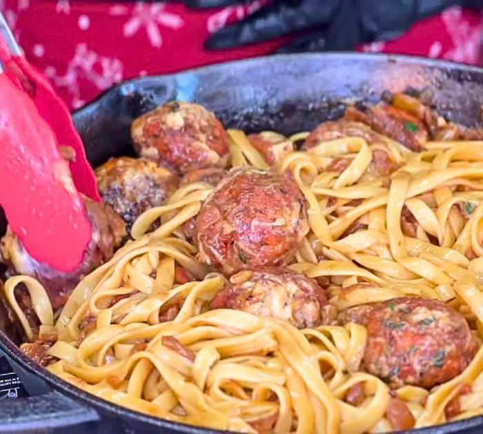 Easy Skillet Meatball and Pasta Recipe