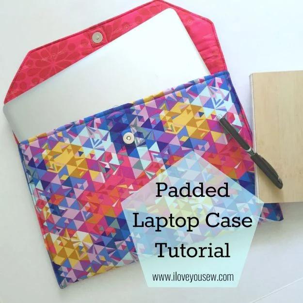 Padded Laptop Case, budget friendly with supplies on hand and a great fix using stuff you already have on a shelf