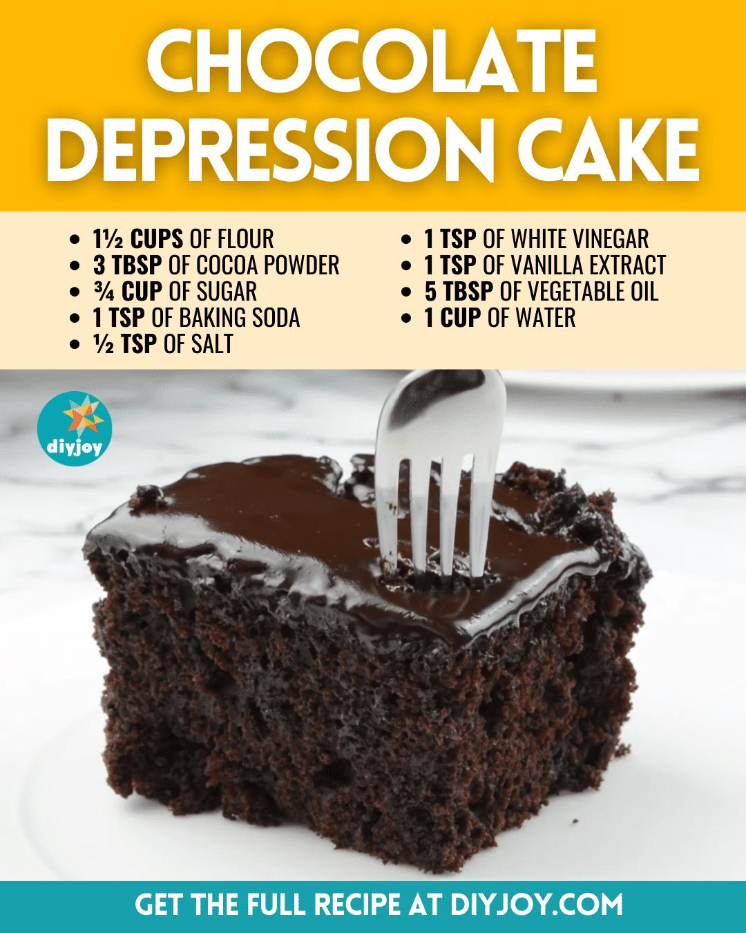 Easy Chocolate Depression Cake Recipe