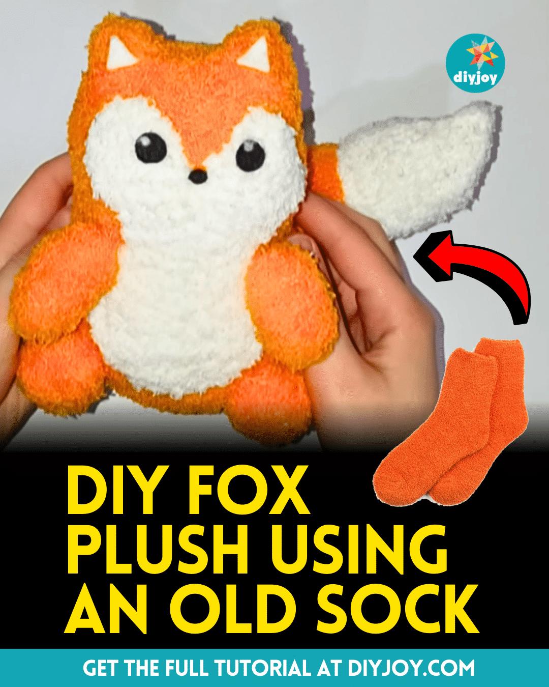How To Make A DIY Fox Plush Using An Old Sock