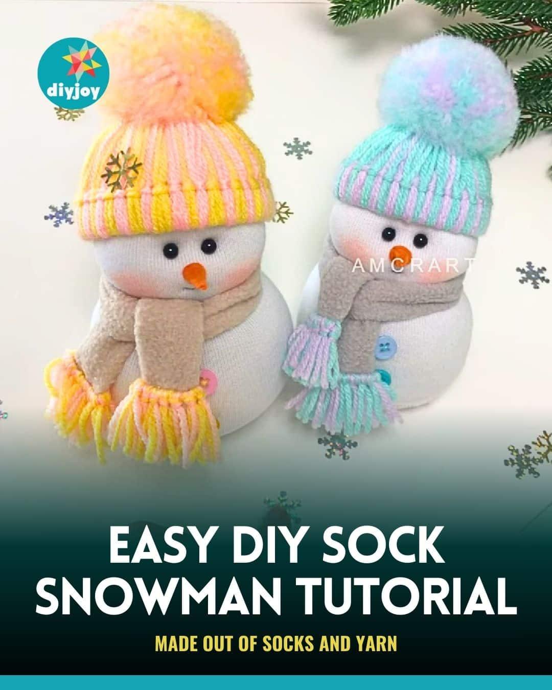 Easy DIY Sock Snowman Tutorial