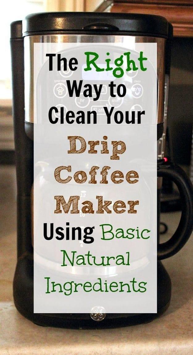 Easy Cleaning Hacks for Deep Cleaning Your Coffee Maker | DIY Natural Cleaning Solution | DIY Projects & Crafts by Sueeye at