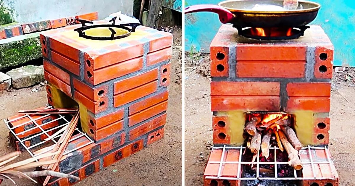 DIY Brick Rocket Stove
