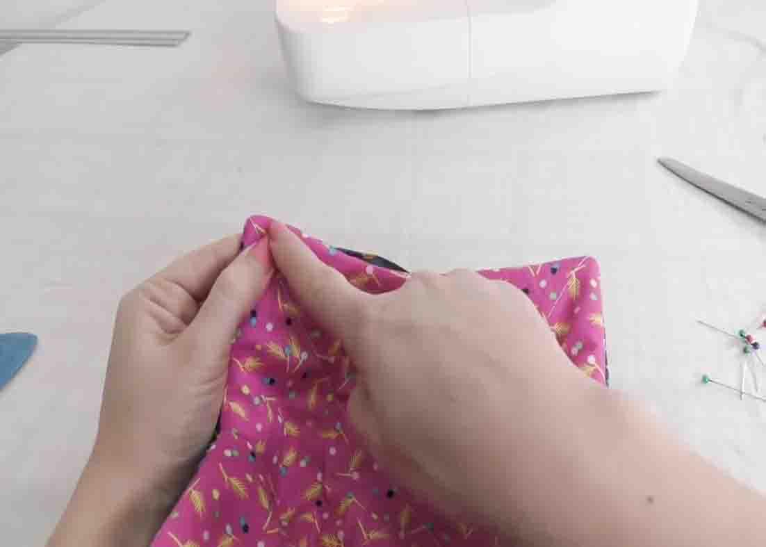 Pushing the internal seams so they will be nice and flat