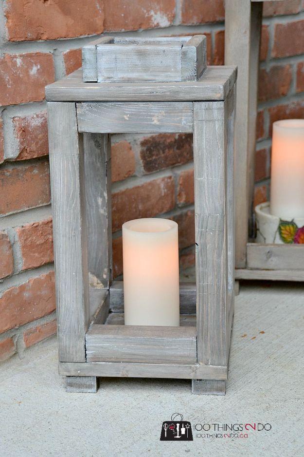 DIY Wood Lanterns, a modern decor idea worth trying this season and a project that makes a great weekend activity