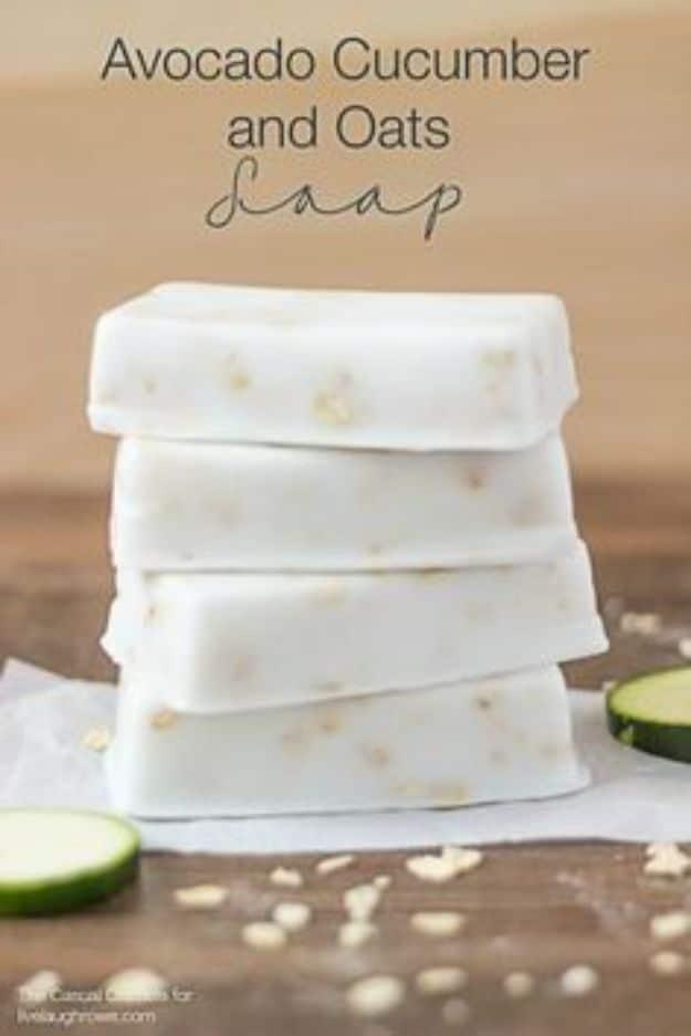 Avocado Cucumber and Oats Soap, doable in a single sitting with basic tools and a detail guests always ask about