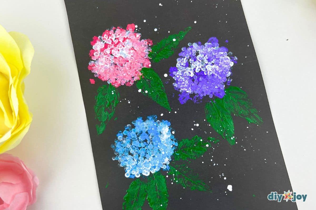 Easy Flower Painting — hydrangea flower painting