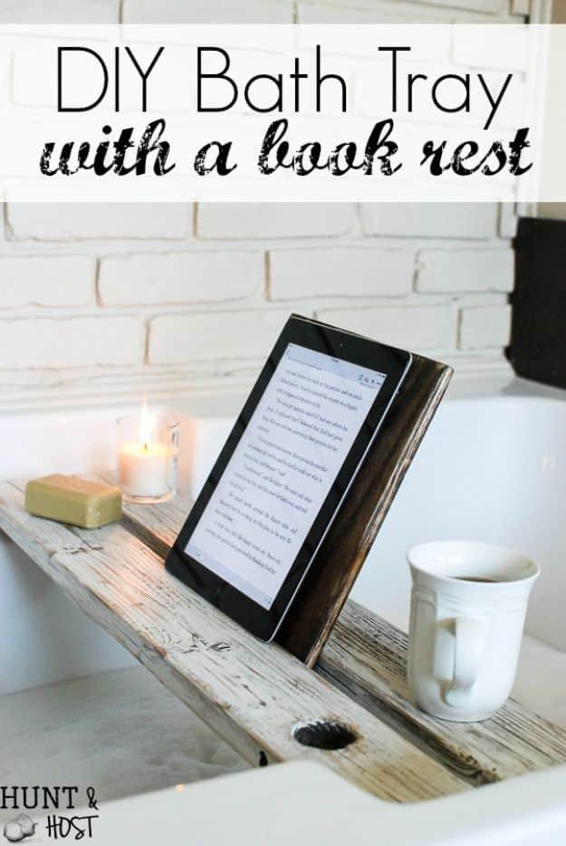 Bath Tray with Book Rest, a handmade furniture idea, easy to scale up for a whole batch and a keepsake worth handing down