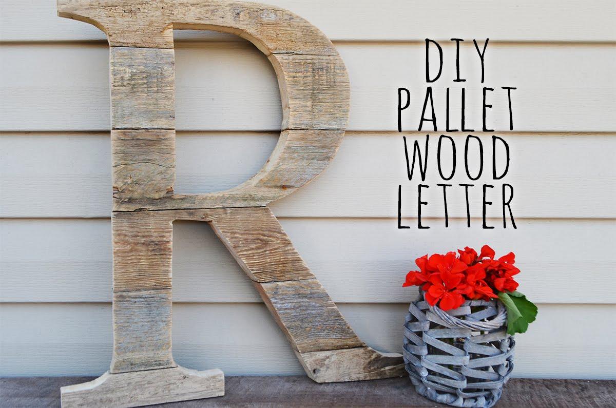 She Makes This Pallet Wood Monogram Adding A Personal Touch To The Front Of Her Home…