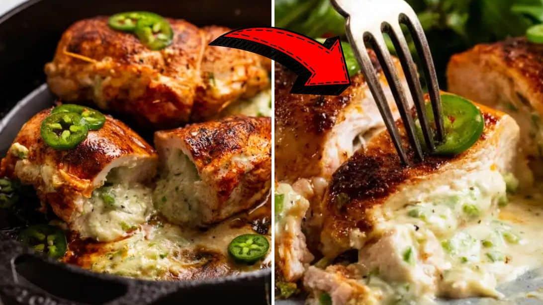 Easy 30-Minute Jalapeno Poppers Stuffed Chicken Breast Recipe