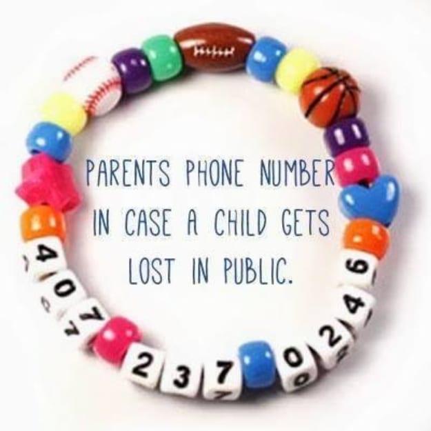 Child Bracelet With Parents Phone Number, a family life shortcut, no special tools needed to pull this together