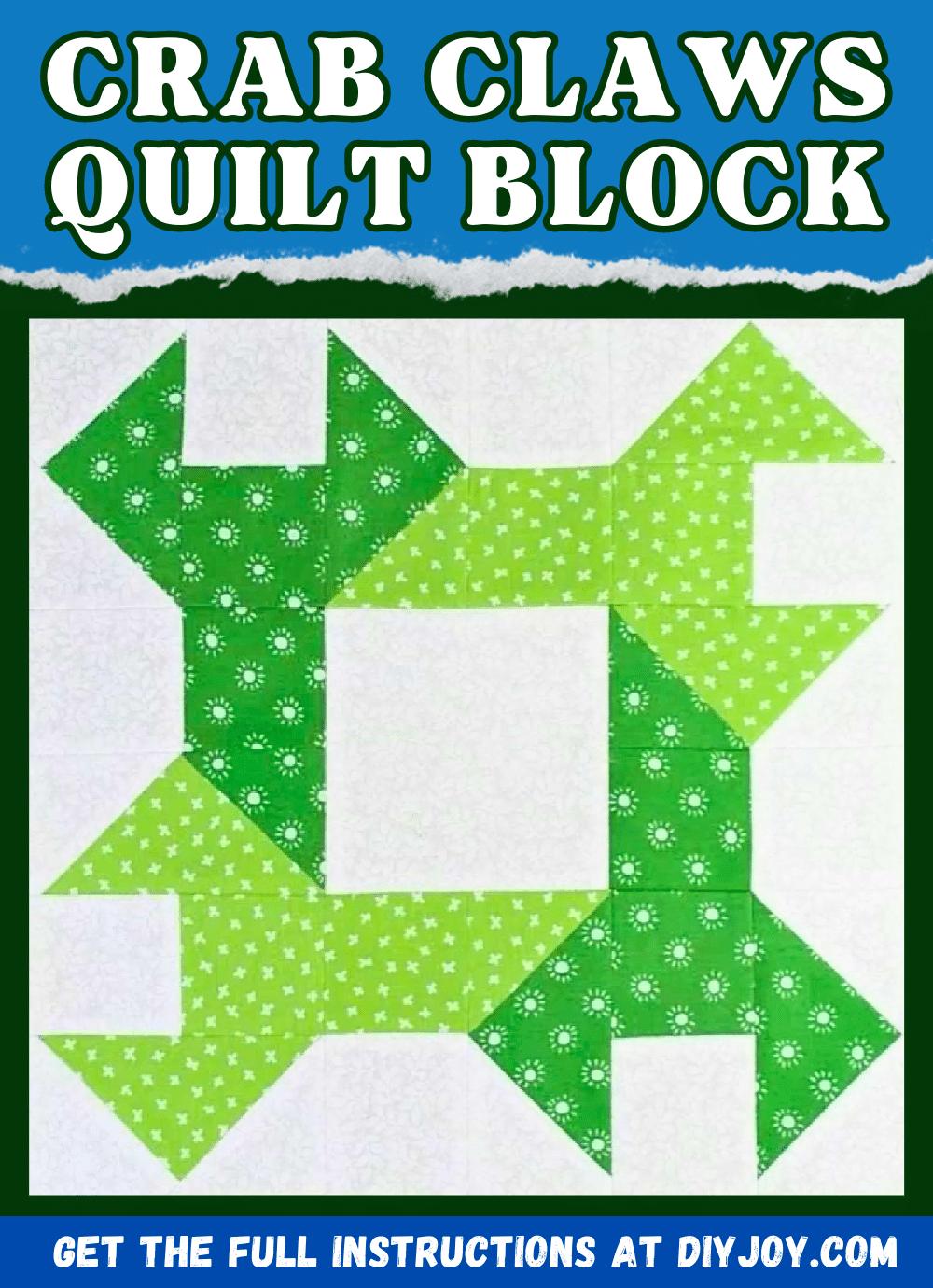 Super Easy Crab Claws Quilt Block Tutorial (with Free Pattern)