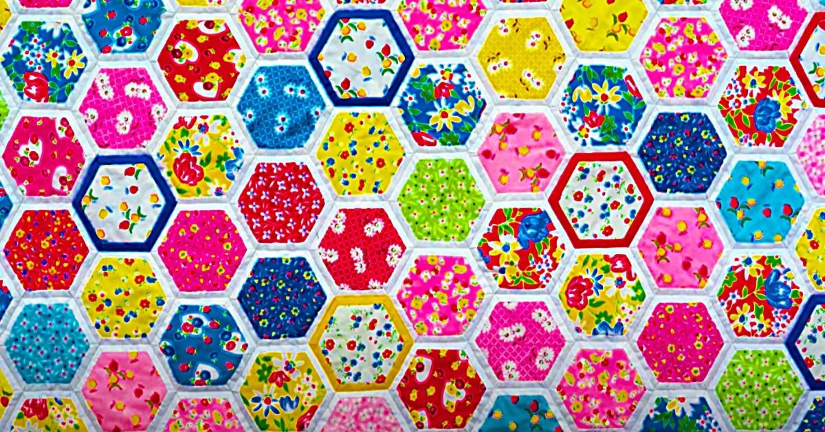 Quilt as you go – Hexagon Pattern By Jenny Doan