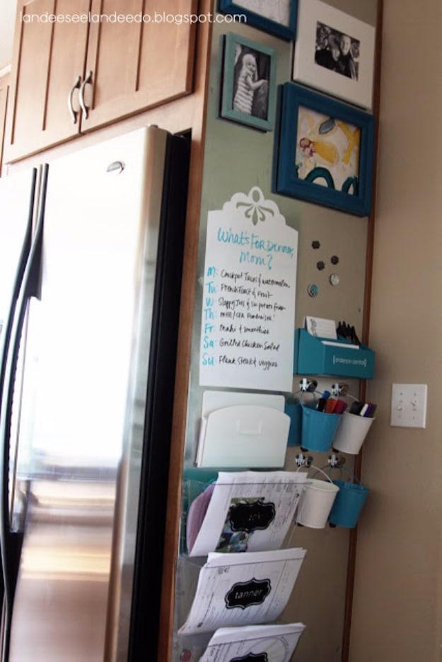 Magnetic Command Center, one of the best organizing ideas on this list and an idea worth saving for later