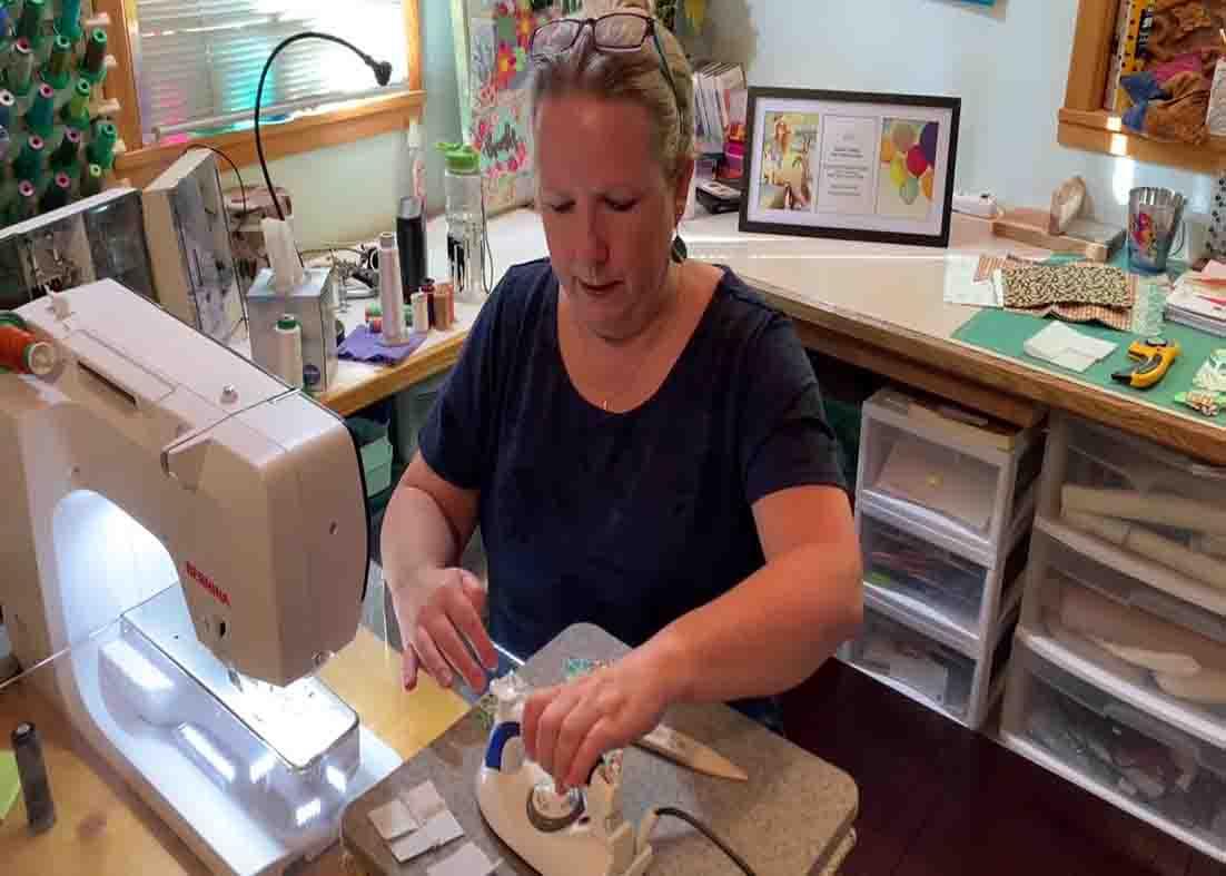 Pressing the block of quilts