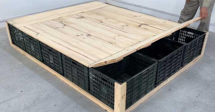 How To Turn Cheap Storage Crates Into A Platform Bed