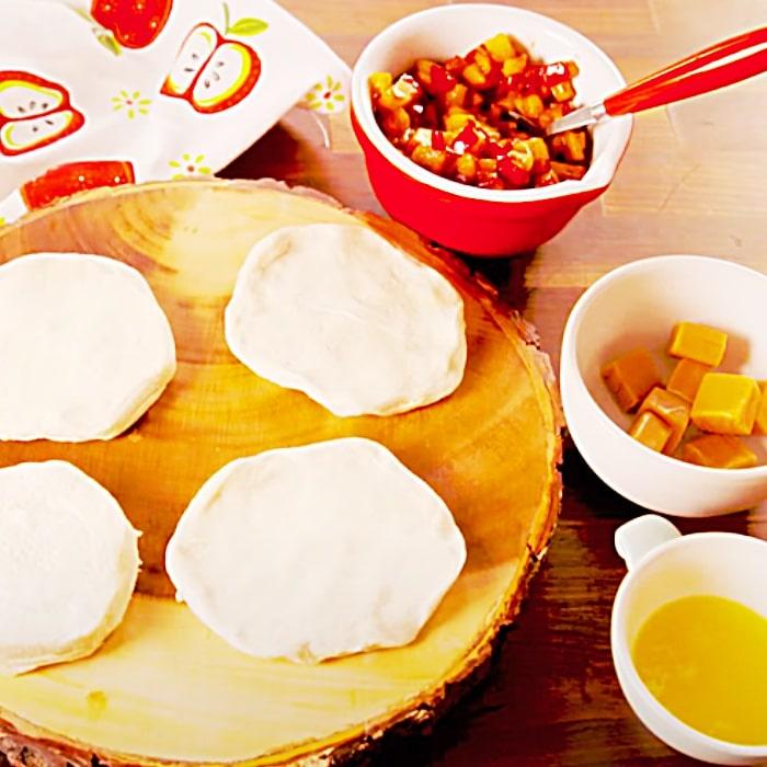 Caramel Apple Biscuit Bombs Recipe - Easy Mini Apple Pies Recipe - Canned Biscuit Recipe Ideas