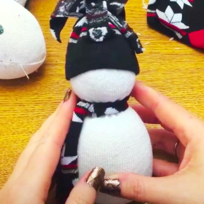 How To make a Scented Snowman - Easy Sock Snowman - DIY Christmas Decor