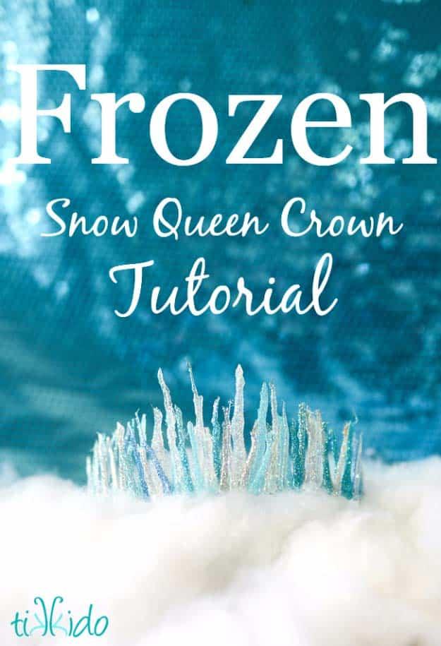Glue Gun Crafts DIY | Best Hot Glue Gun Crafts, DIY Projects and Arts and Crafts Ideas Using Glue Gun Sticks | Frozen Snow Queen Crown #diy #crafts #gluegun