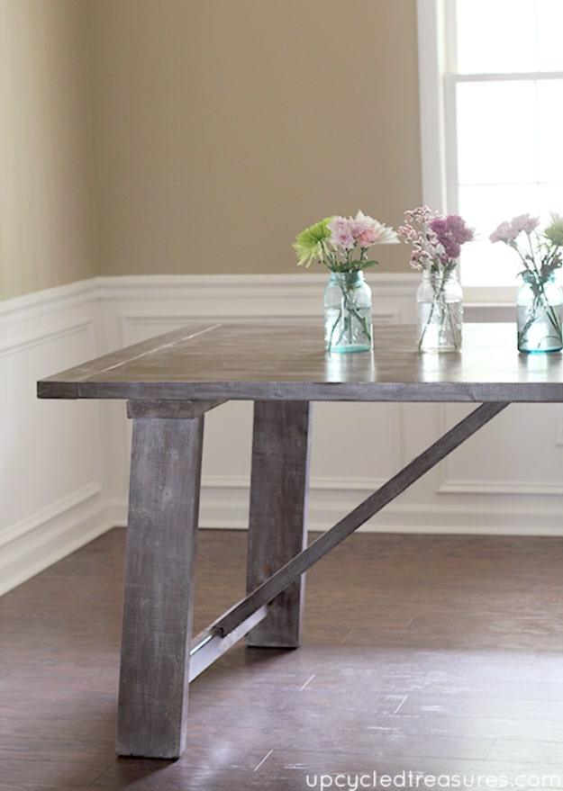 West Elm Inspired Dining Table, easy to pull off during a single afternoon and a detail guests always ask about