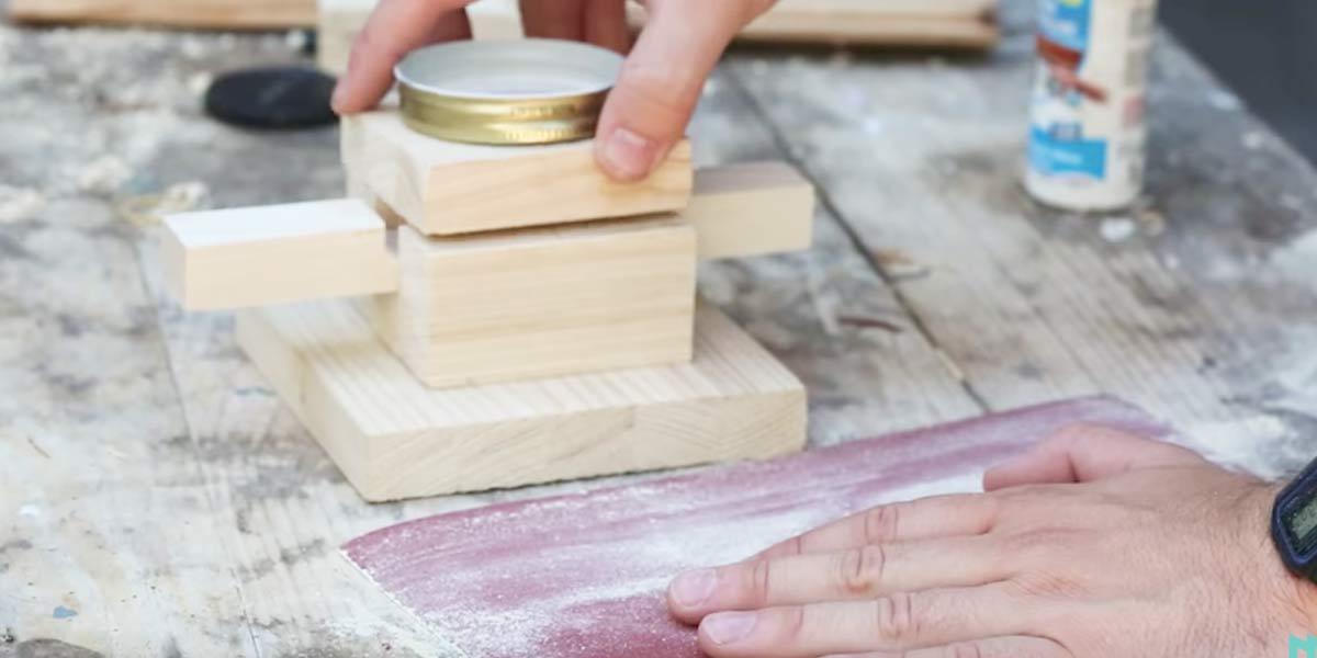 He Cuts Wood In Different Shapes, He Adds A Mason Jar And You Won’t Believe Why!