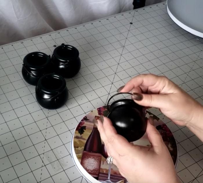 Make cake stands out of cheap Dollar Tree items
