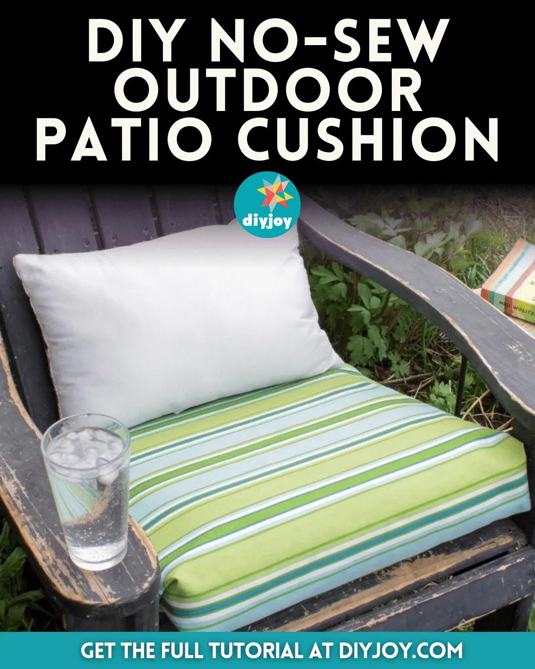 DIY No-Sew Outdoor Patio Cushion