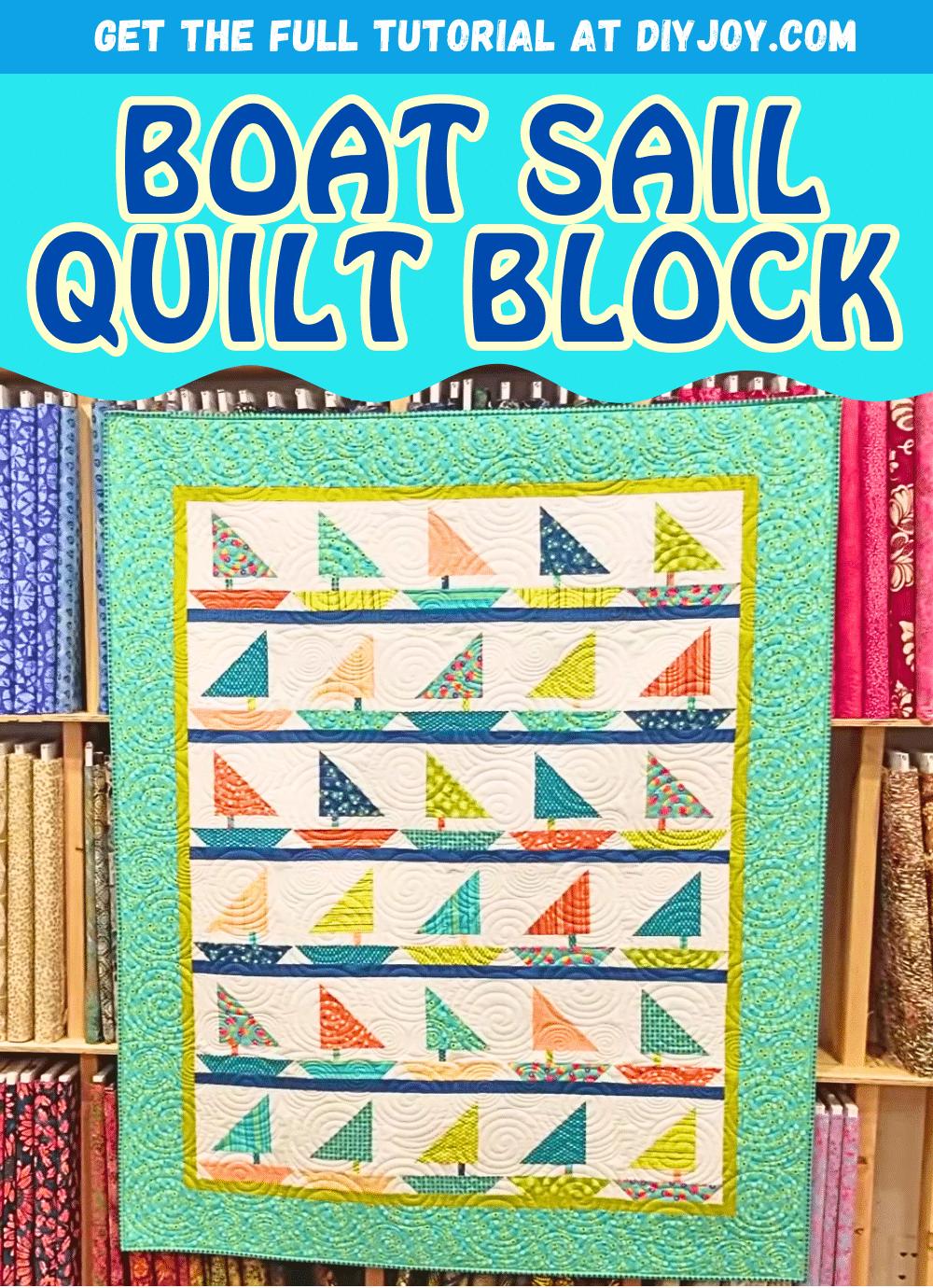 Easy Boat Sail Quilt Block Tutorial
