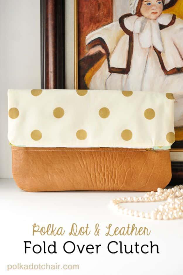 Polka Dot Fold Over Clutch, a handmade mothers day gift worth trying this season and an idea worth saving to your favorites