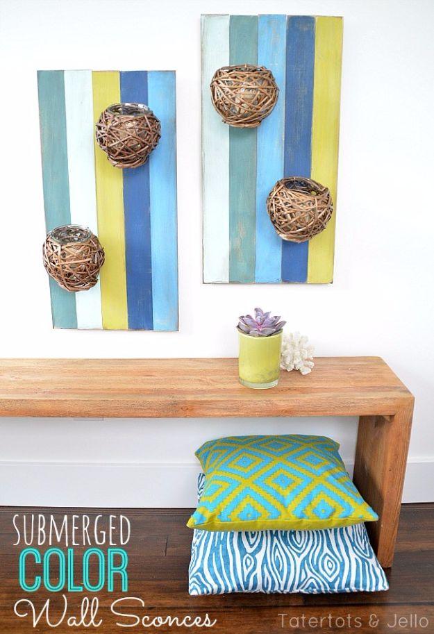Submerged Color DIY Wall Art Sconces, an idea worth saving for later and a popular choice on this list
