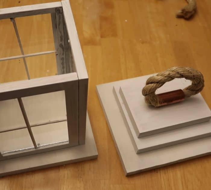 Farmhouse DIY Lantern From Dollar Tree Frames Tutorial